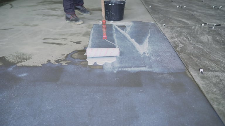Concrete sealing professional application